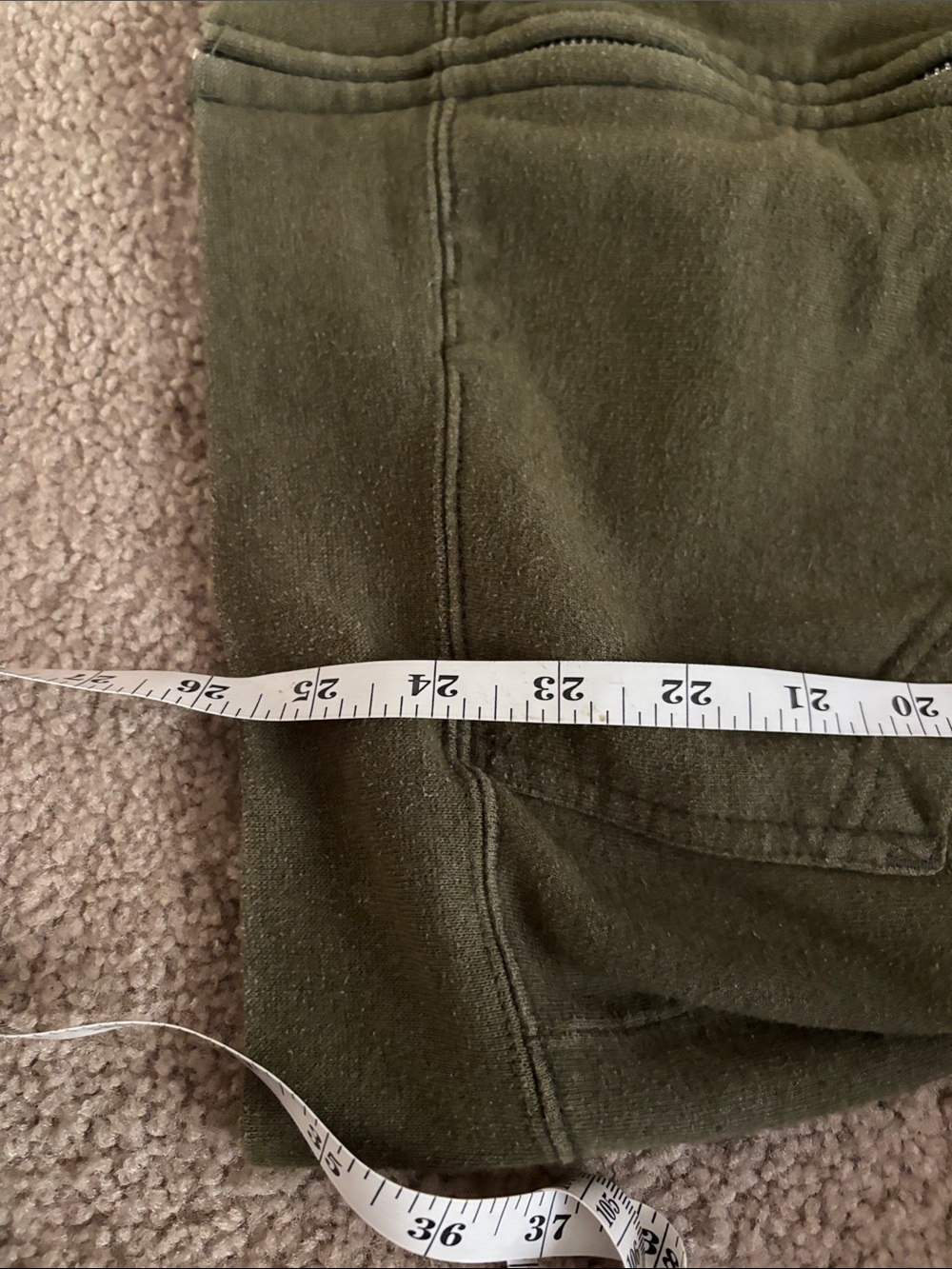 Moya Brand Olive Green Zip-Up Hoodie Sweater size men’s medium - Picture 4 of 5